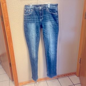 Shyanne Jeans Beige Embrodery